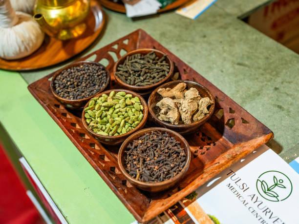 Spices on display at the 5th Global Ayurveda Festival